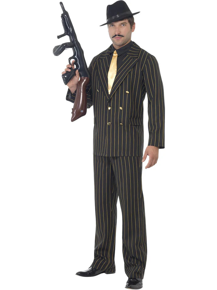 Gold Pinstripe Gangster Costume