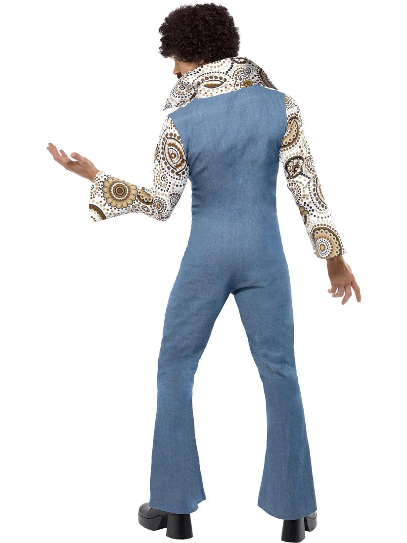 Groovy Dancer Costume, Blue with Jumpsuit
