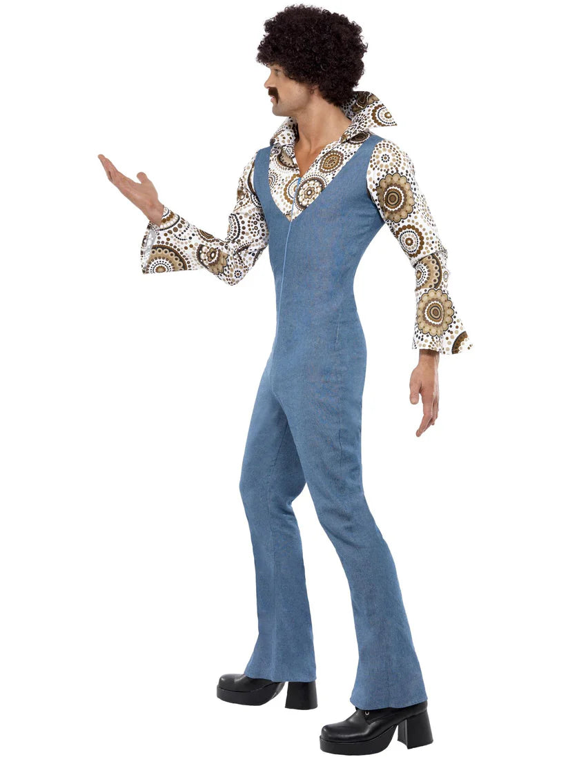 Groovy Dancer Costume, Blue with Jumpsuit
