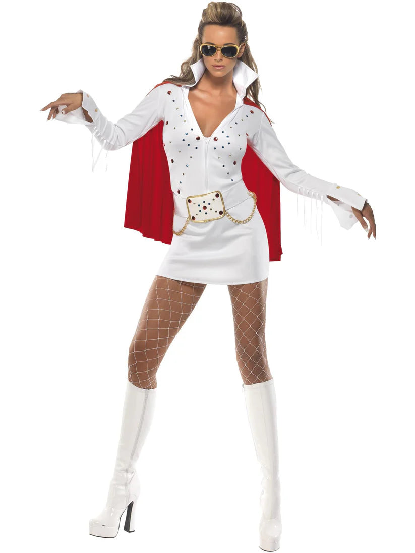 Elvis Viva Las Vegas Costume, White
