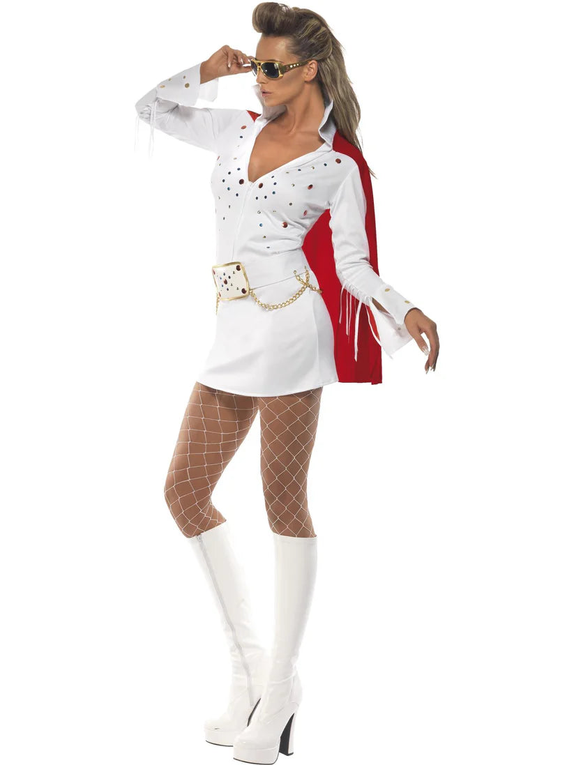 Elvis Viva Las Vegas Costume, White