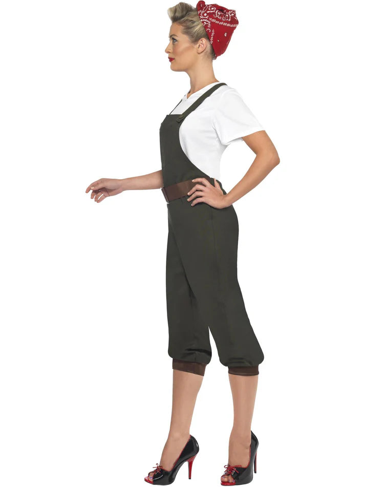 WW2 Land Girl Costume, Green