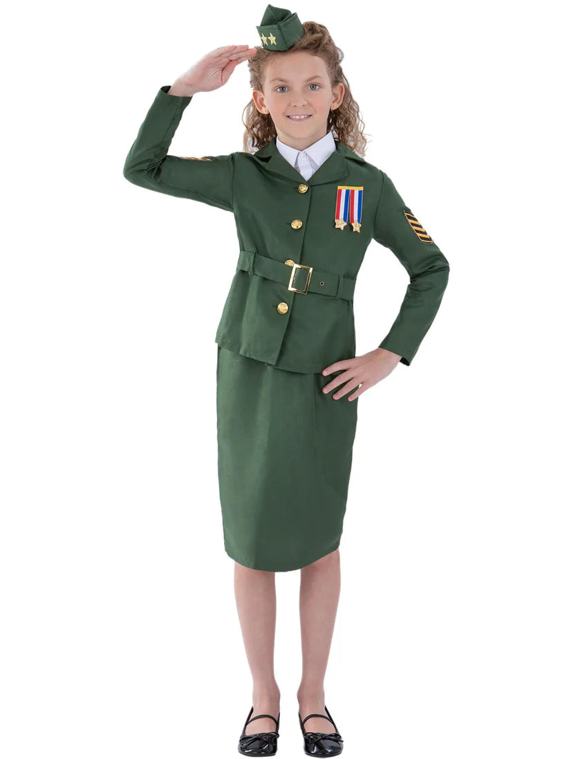 WW2 Army Girl Costume, Childs