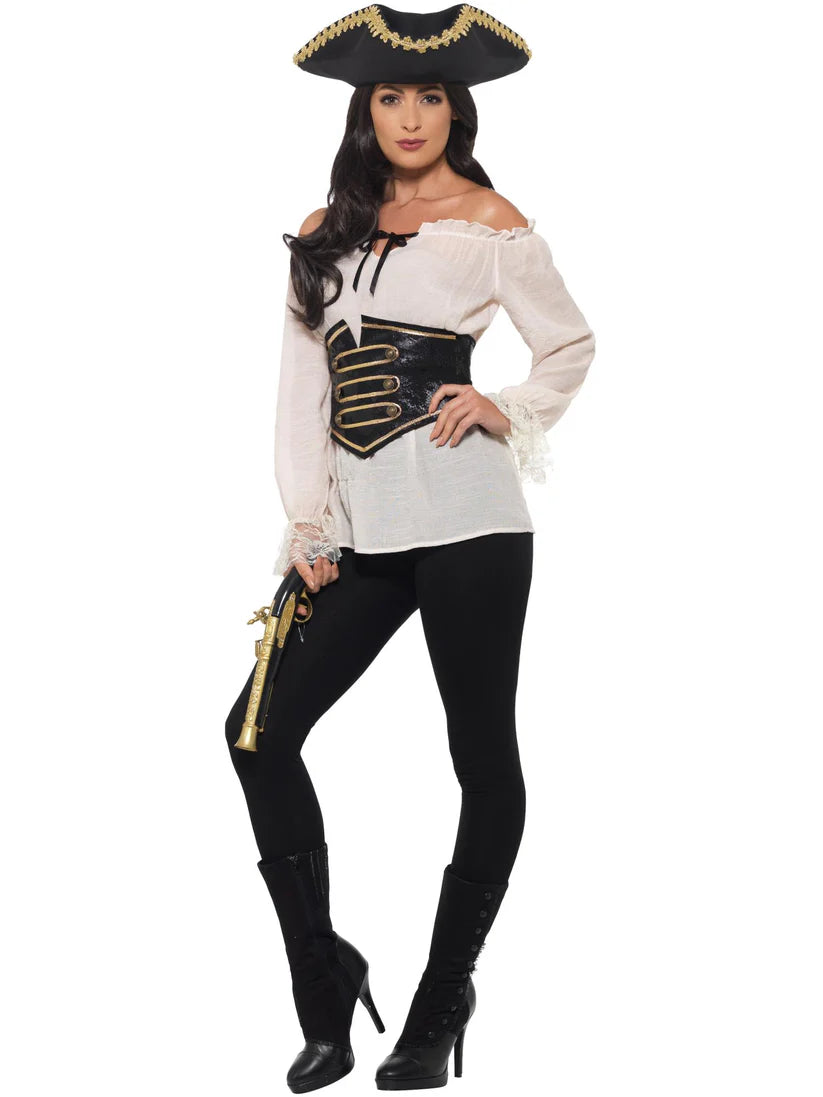 Deluxe Pirate Shirt, Ladies, Ivory