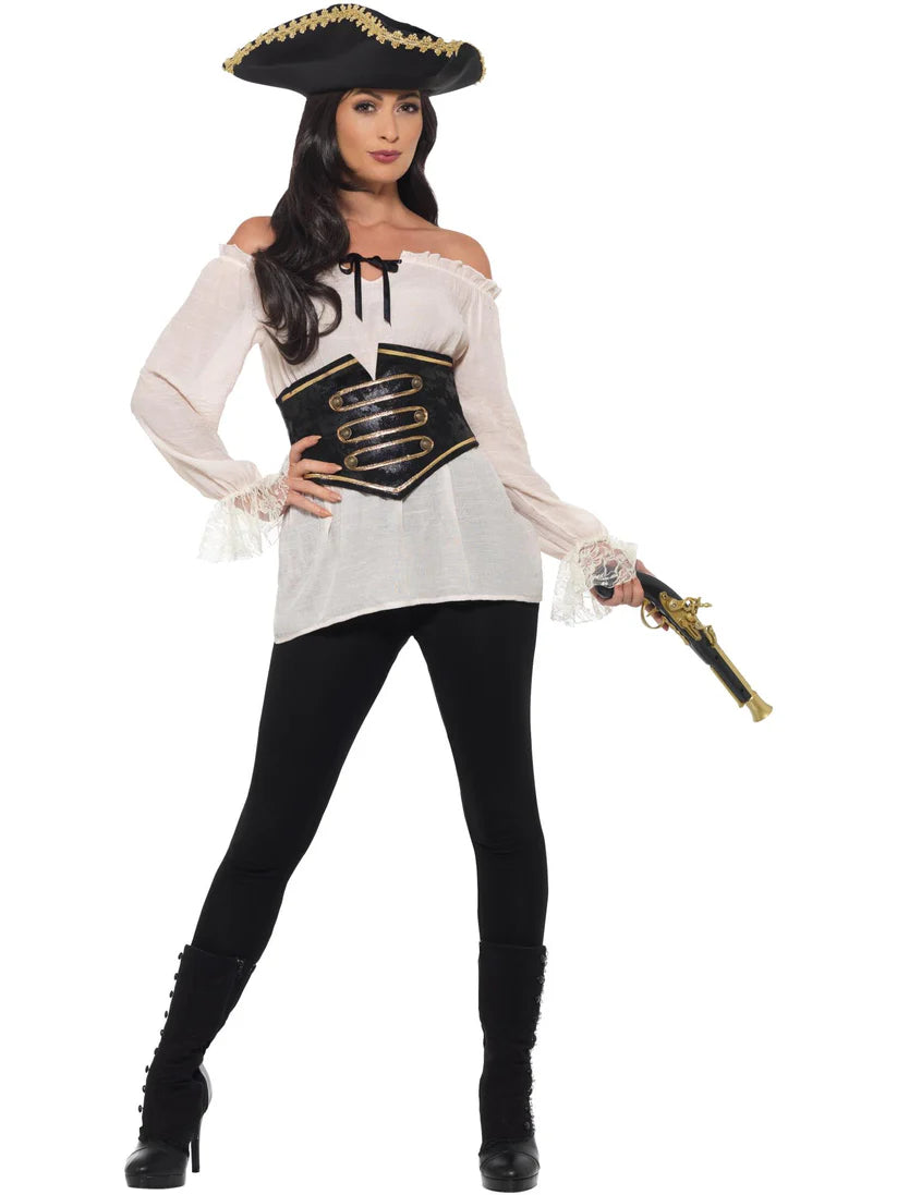 Deluxe Pirate Shirt, Ladies, Ivory