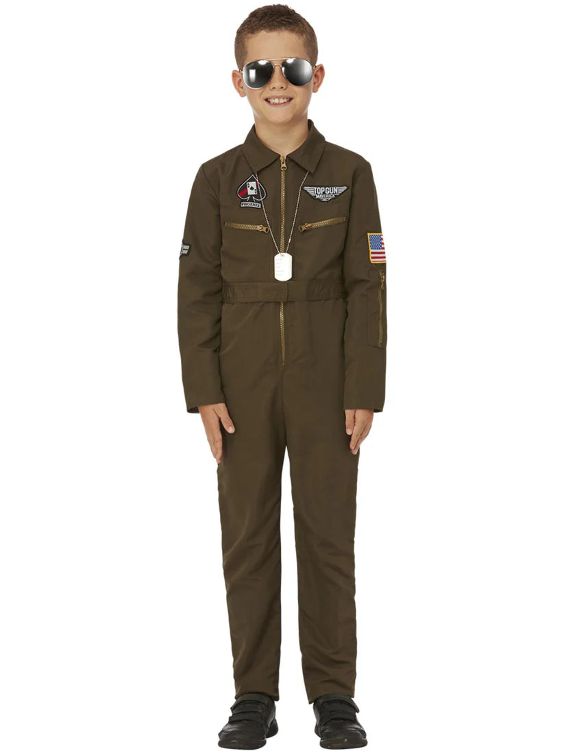 Top Gun Maverick Child's Aviator Costume, Green